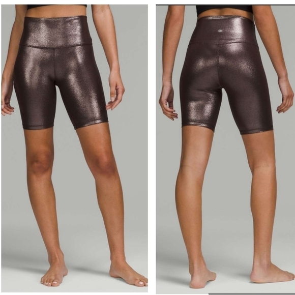 Lululemon Align High-Rise Short 8" *Shine Radiate Foil Print French Press Size 4 - Picture 12 of 15